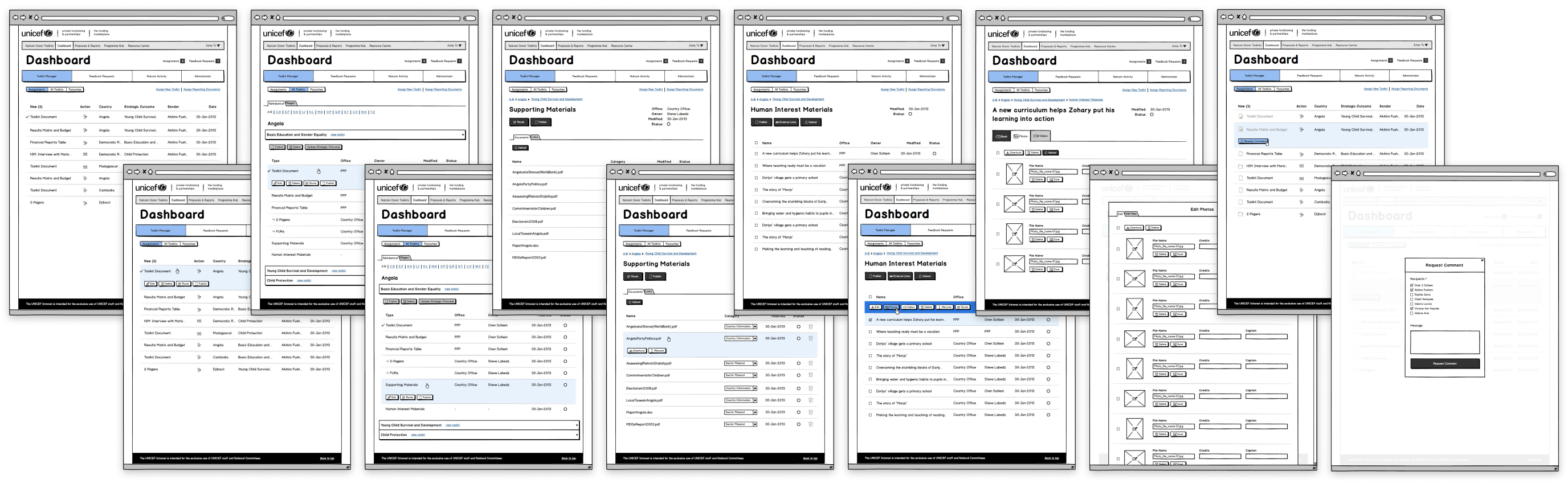 Depiction of UNICEF Funding Marketplace application